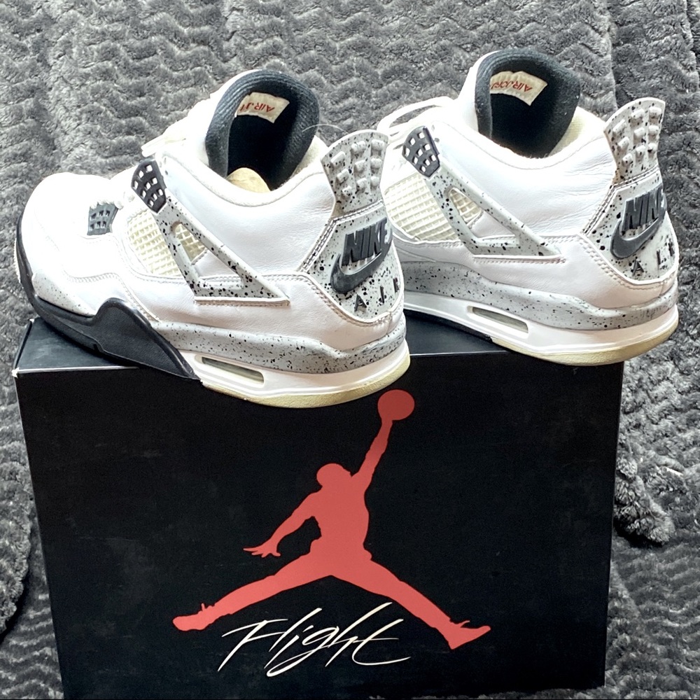 Nike Air Jordan Retro 4 OG White Cement 2016 sz 11